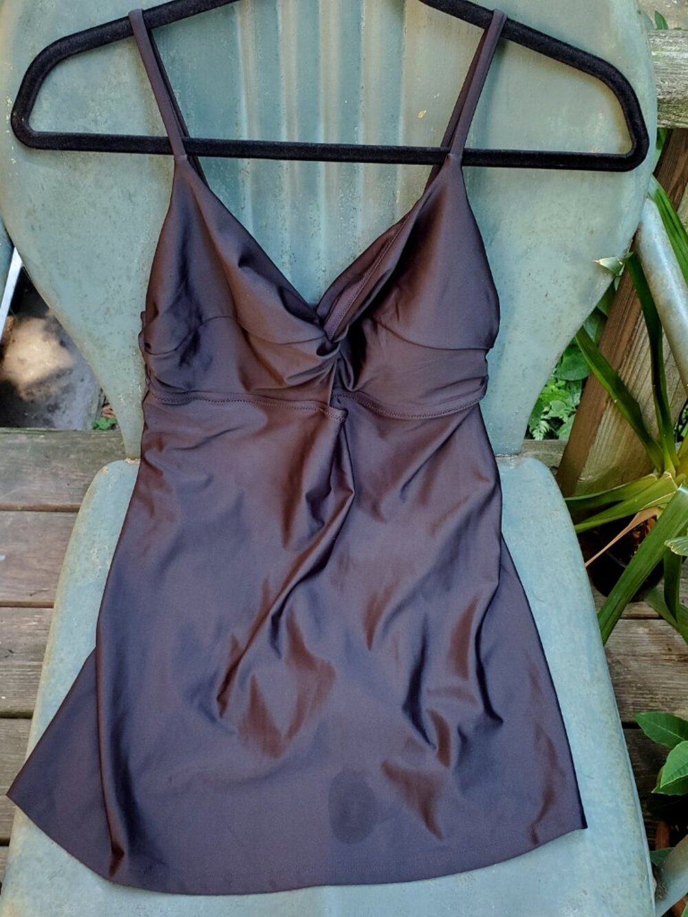 Old Navy Twist Front Swim Dress, Size M, Black, NWT - Picture 6 of 15